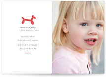 Balloon Fido Children's Birthday Party Invitations