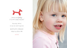 Balloon Fido Children's Birthday Party Invitations