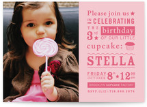 Littlest Cupcake Children's Birthday Party Invitations