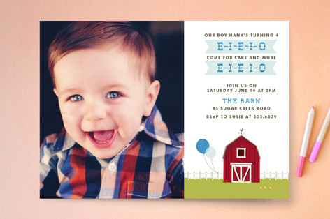 E-I-E-I-O Children's Birthday Party Invitations