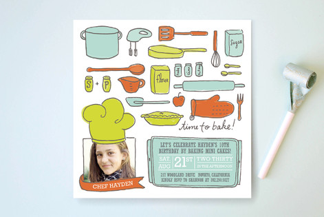 Le Petit Chef Children's Birthday Party Invitations