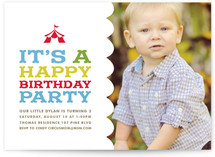 Circus Tent Children's Birthday Party Invitations