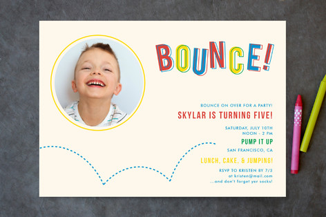 Bouncy Birthday Children's Birthday Party Invitations