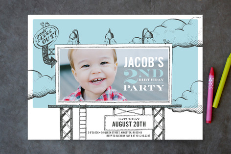 Birthday Billboard Children's Birthday Party Invitations