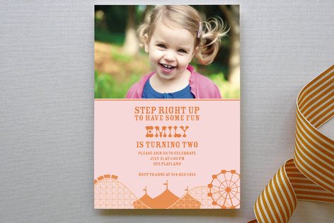 Cotton Candy Children's Birthday Party Invitations