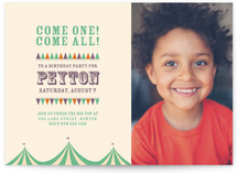 Under the Big Top Children's Birthday Party Invitations