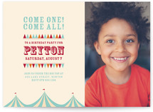 Under the Big Top Children's Birthday Party Invitations