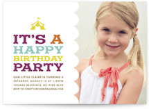 Circus Tent Children's Birthday Party Invitations