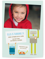 Robot Friends Children's Birthday Party Invitations