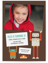 Robot Friends Children's Birthday Party Invitations