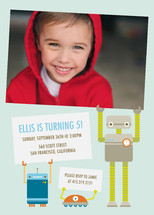 Robot Friends Children's Birthday Party Invitations