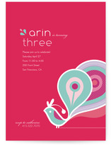 Party Peacock Children's Birthday Party Invitations