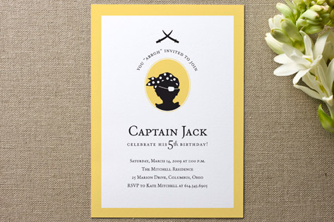 a pirate's life Children's Birthday Party Invitations