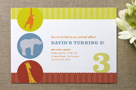 Circus Children's Birthday Party Invitations