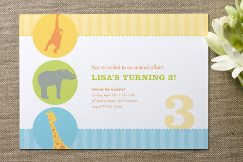 Circus Children's Birthday Party Invitations