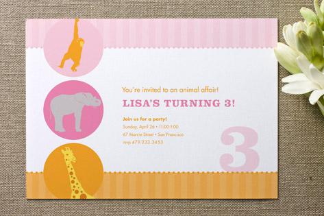 Circus Children's Birthday Party Invitations