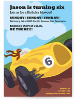 Raceway Children's Birthday Party Invitations