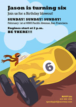 Raceway Children's Birthday Party Invitations