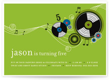 Records Children's Birthday Party Invitations
