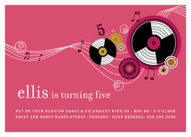 Records Children's Birthday Party Invitations