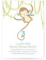 Monkey Around Children's Birthday Party Invitations