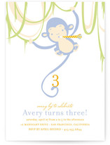Monkey Around Children's Birthday Party Invitations