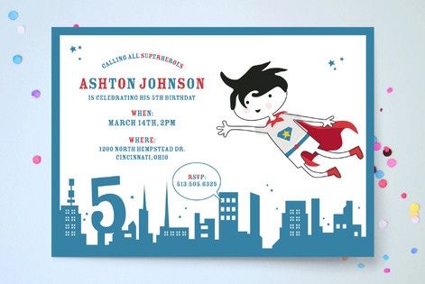 Kids Party Invitations on Superhero Children S Birthday Party By Andrea Ment      Minted