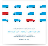 Truck Parade Children's Birthday Party Invitations