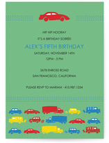 Modern Transportation Children's Birthday Party Invitations