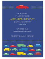 Modern Transportation Children's Birthday Party Invitations