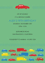 Modern Transportation Children's Birthday Party Invitations