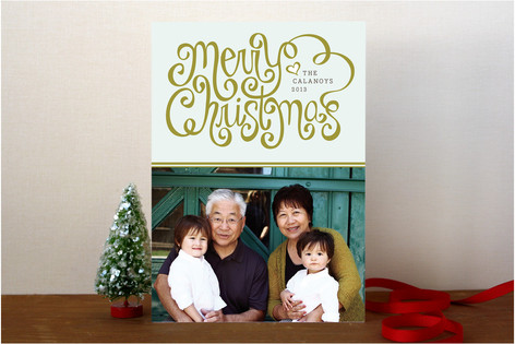 Merry Ribbon Christmas Photo Cards