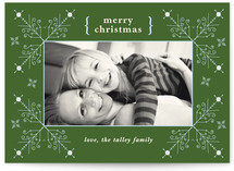 Evening Snowflakes Christmas Photo Cards