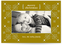 Evening Snowflakes Christmas Photo Cards