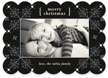 Evening Snowflakes Christmas Photo Cards