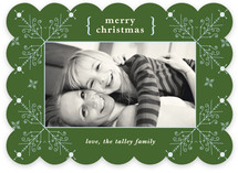 Evening Snowflakes Christmas Photo Cards