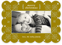 Evening Snowflakes Christmas Photo Cards