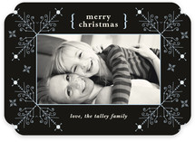 Evening Snowflakes Christmas Photo Cards