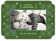 Evening Snowflakes Christmas Photo Cards
