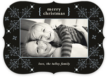 Evening Snowflakes Christmas Photo Cards