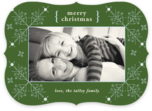 Evening Snowflakes Christmas Photo Cards