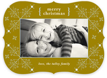 Evening Snowflakes Christmas Photo Cards