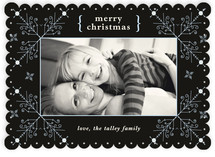 Evening Snowflakes Christmas Photo Cards