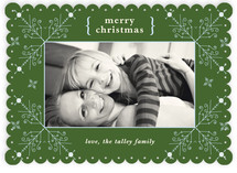 Evening Snowflakes Christmas Photo Cards