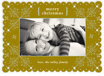 Evening Snowflakes Christmas Photo Cards