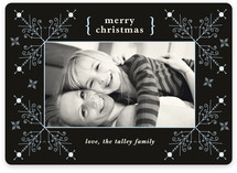 Evening Snowflakes Christmas Photo Cards