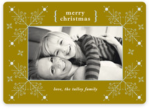 Evening Snowflakes Christmas Photo Cards