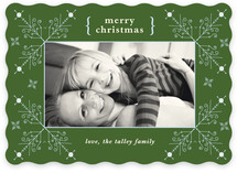 Evening Snowflakes Christmas Photo Cards