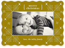 Evening Snowflakes Christmas Photo Cards