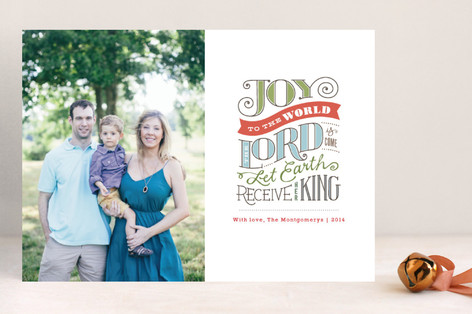 Joy to the World Christmas Photo Cards